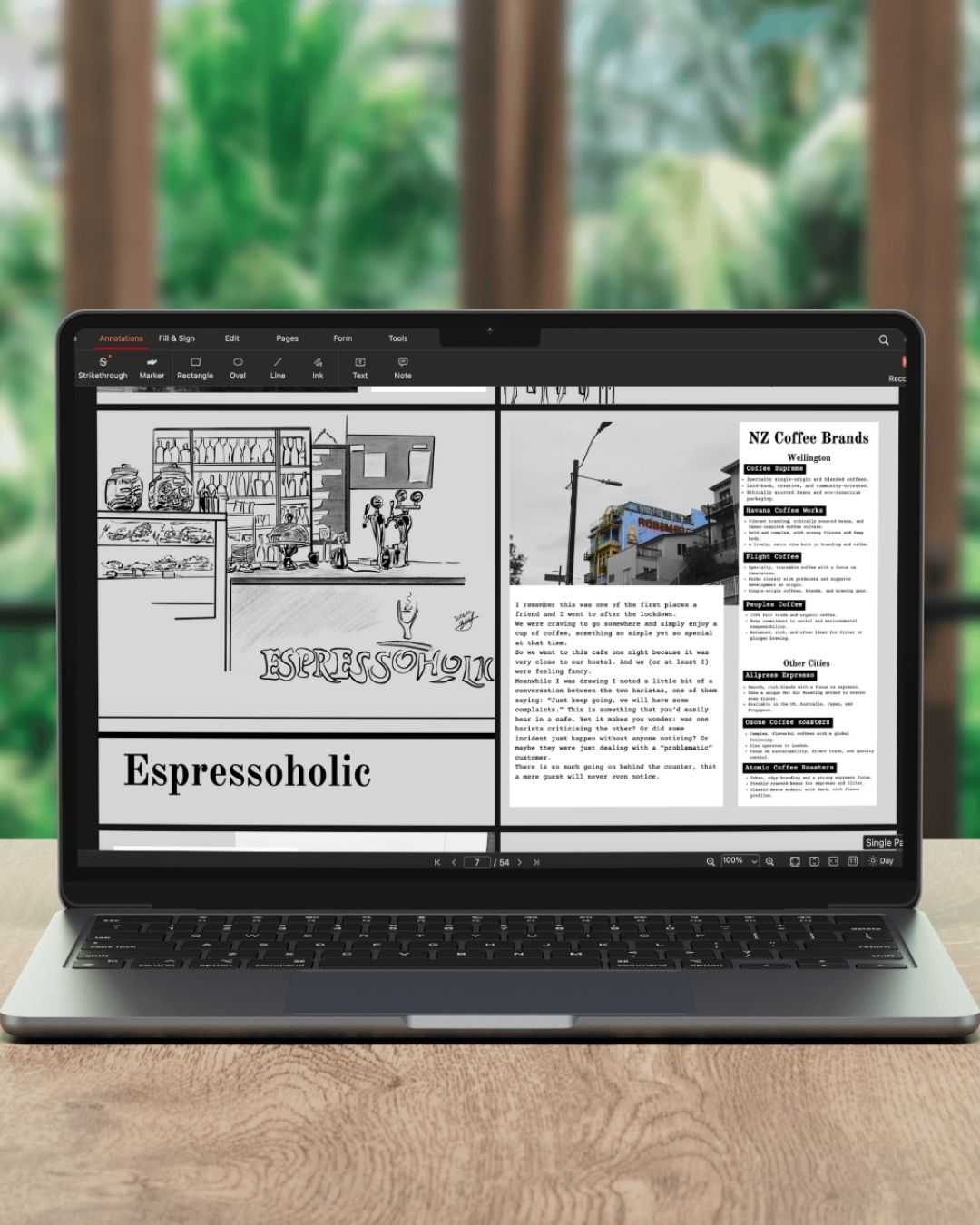 Ebook: Wellingtons Coffeeshops - 24 Illustrations with Impressions from the Capital of New Zealand