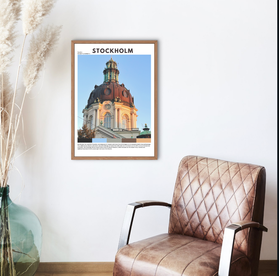 Stockholm Travel Poster | Swedish Capital Wall Art Print & Home Decor - Volyart