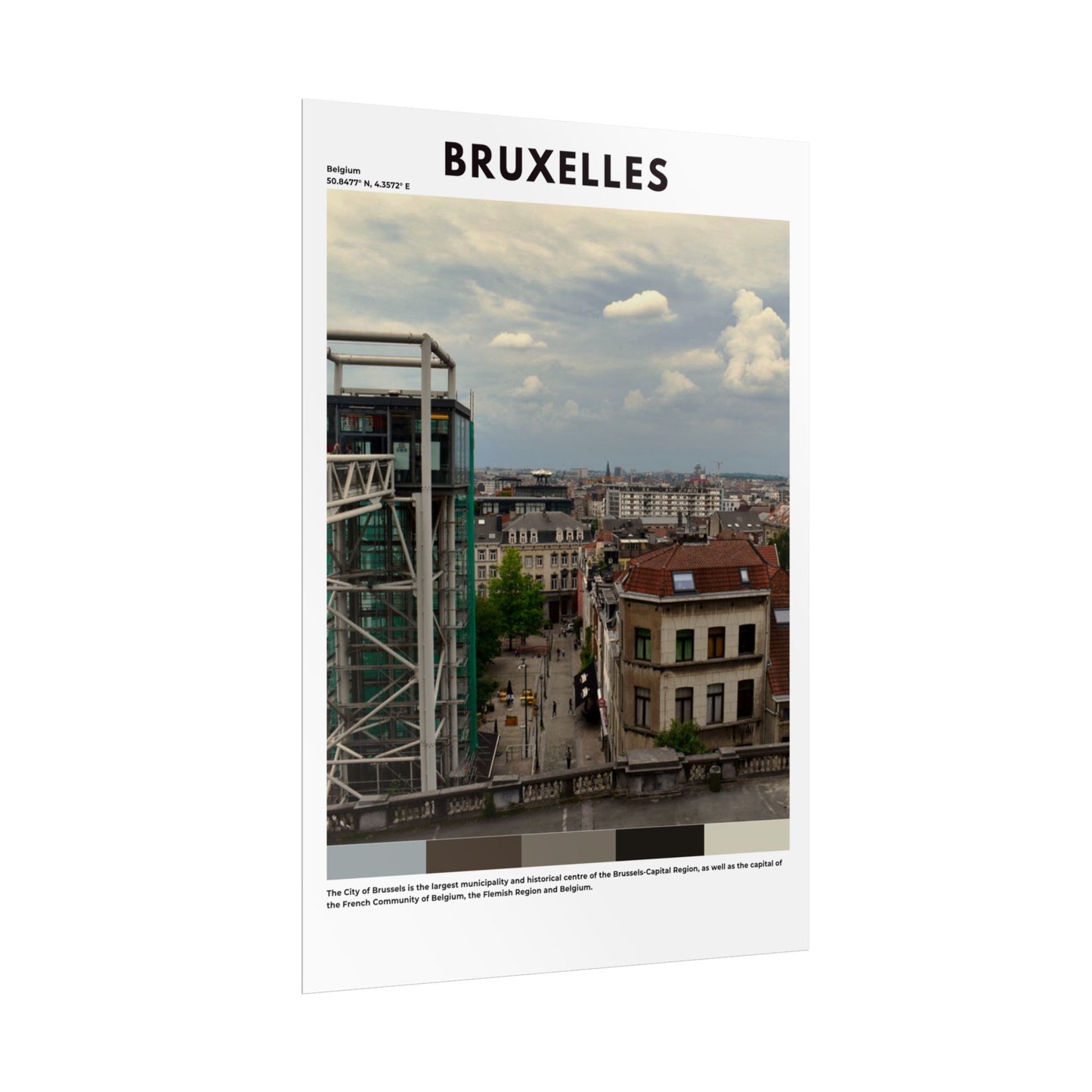 Brussels Travel Poster | Belgian Capital Wall Art Print & Home Decor - Volyart