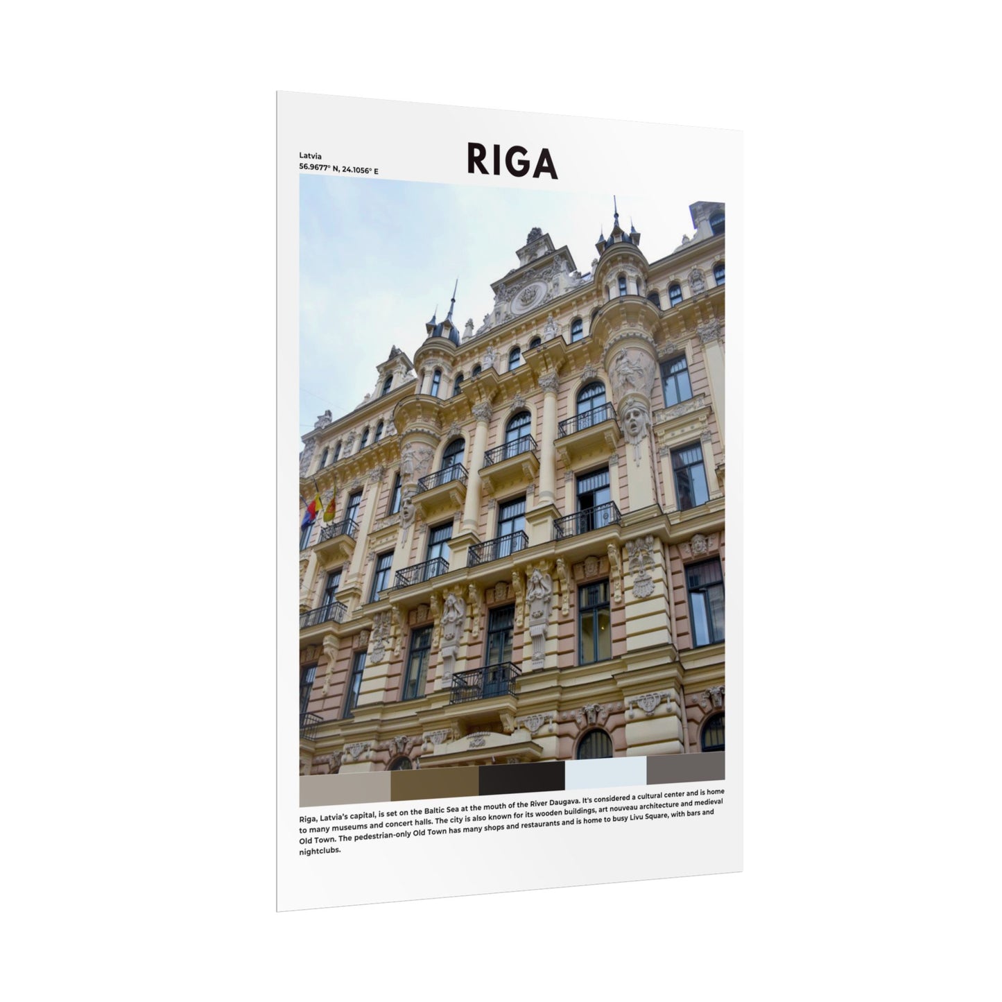 Riga Travel Poster | Latvian Capital Wall Art Print & Home Decor - Volyart