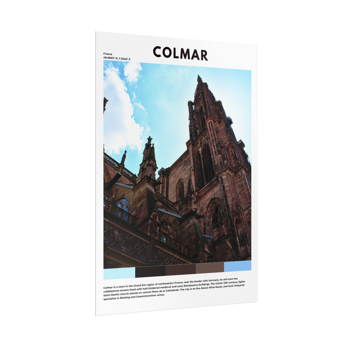 Colmar Travel Poster | French Alsace Village Wall Art Print & Home Decor - Volyart