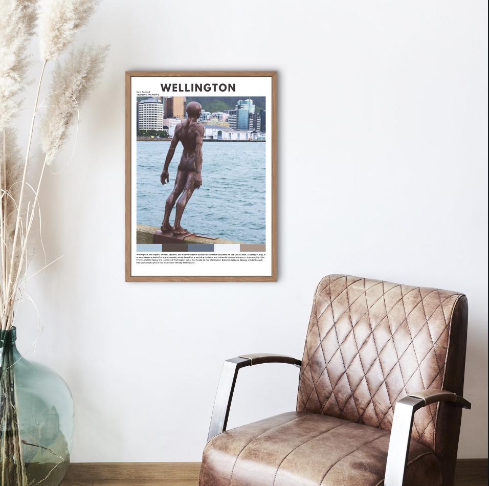 Destination Poster Rolled Posters, Travel Print Wellington Photography, Wall Art Decor, Gift Idea, Home Office Decor