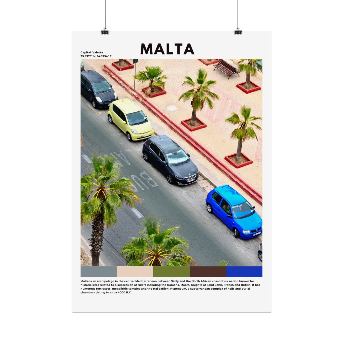 Malta Travel Poster | Mediterranean Island Wall Art Print & Home Decor - Volyart