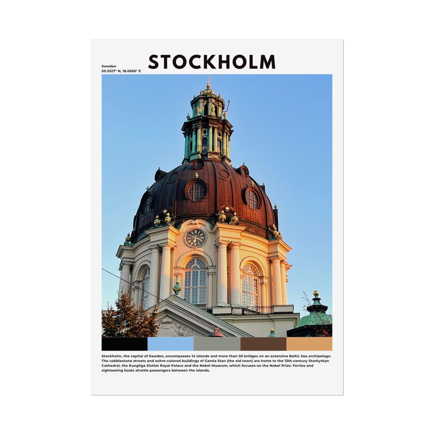 Stockholm Travel Poster | Swedish Capital Wall Art Print & Home Decor - Volyart
