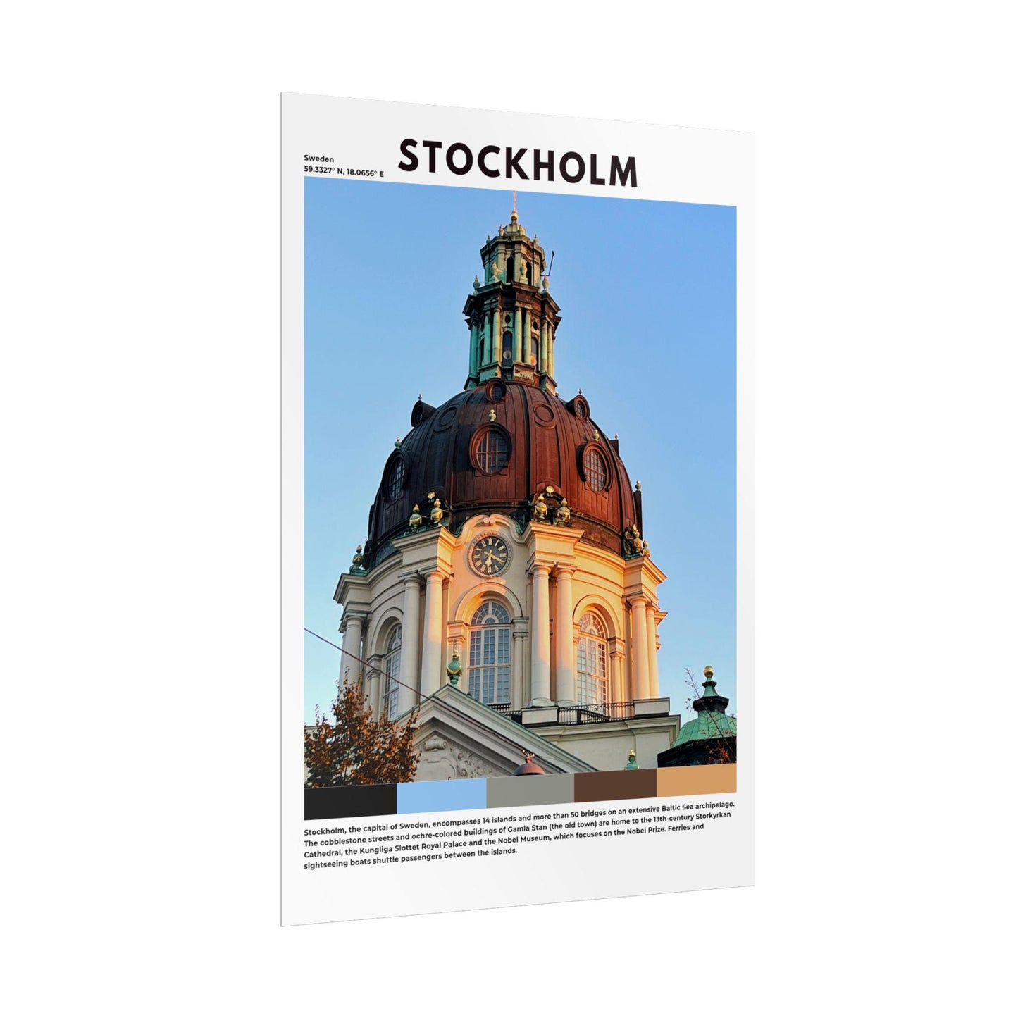 Stockholm Travel Poster | Swedish Capital Wall Art Print & Home Decor - Volyart