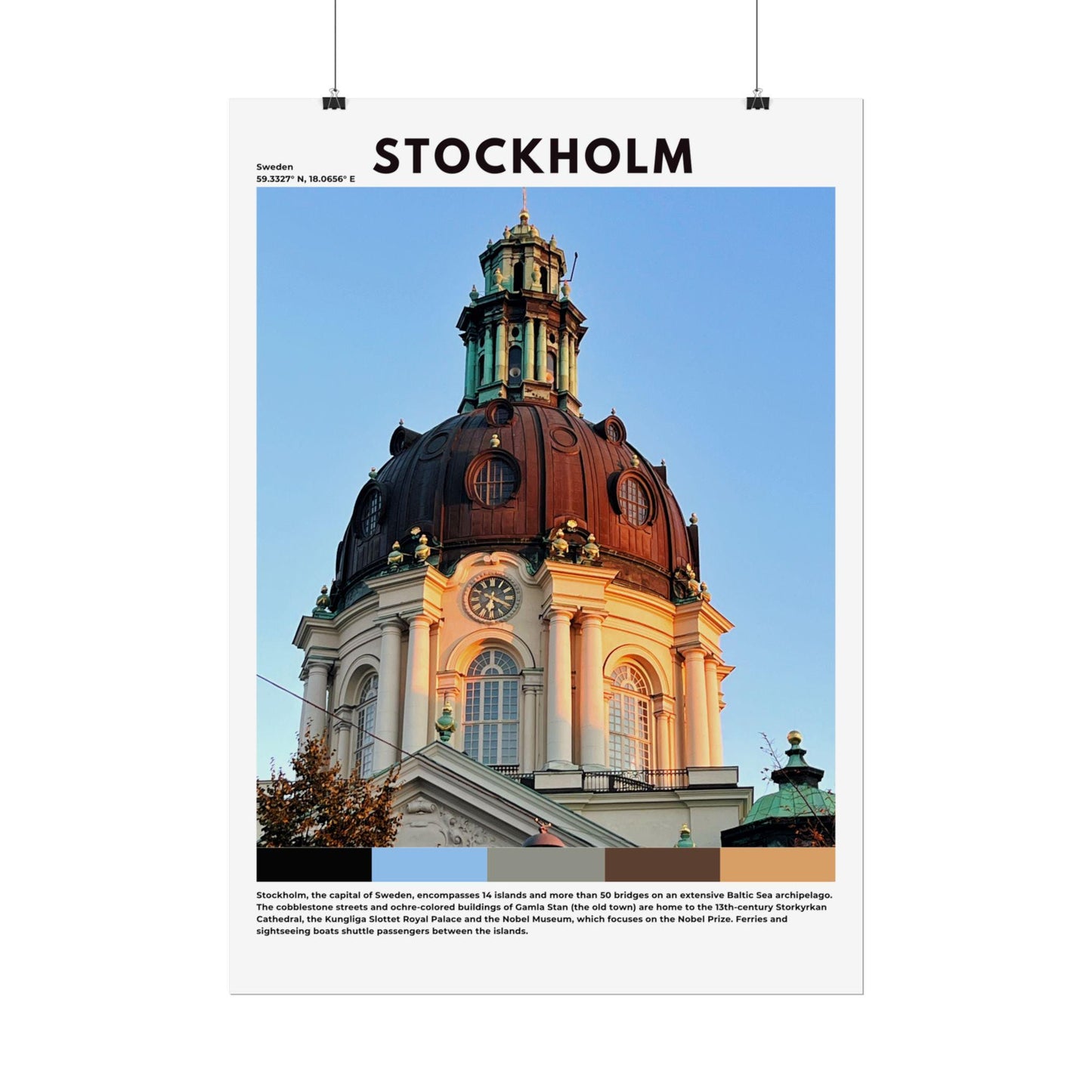 Stockholm Travel Poster | Swedish Capital Wall Art Print & Home Decor - Volyart