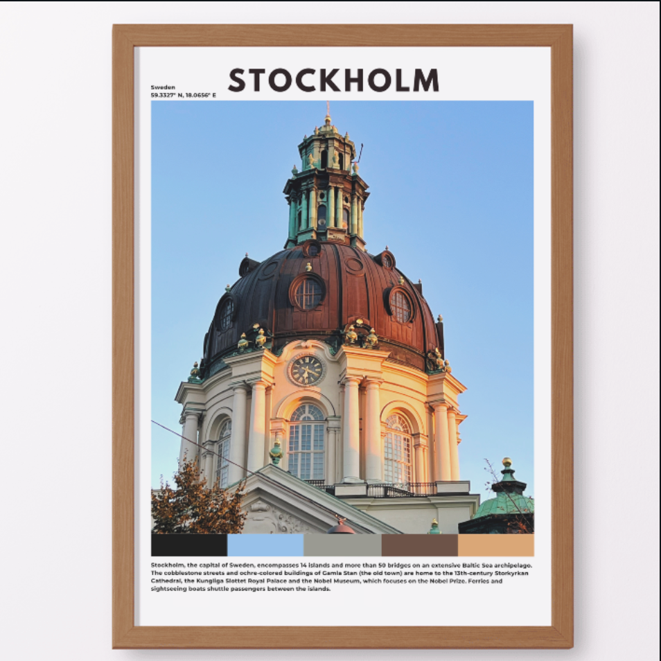 Stockholm Travel Poster | Swedish Capital Wall Art Print & Home Decor - Volyart
