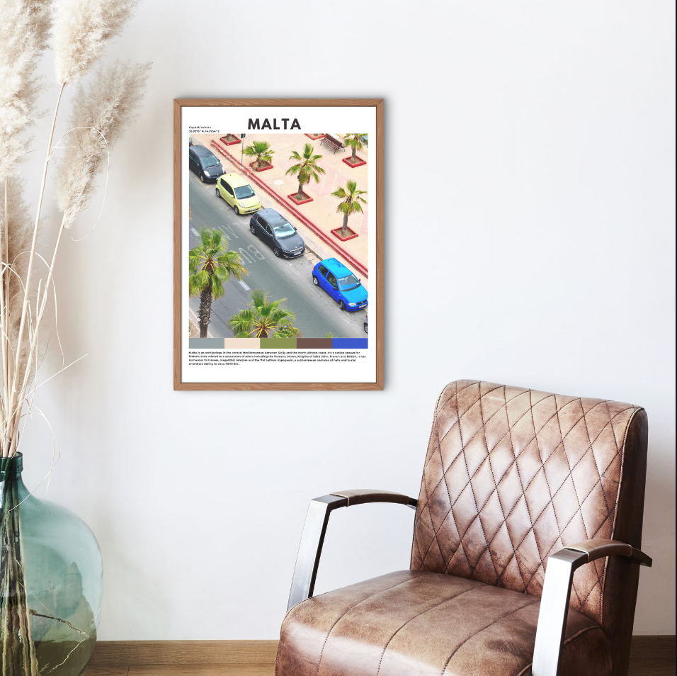 Malta Travel Poster | Mediterranean Island Wall Art Print & Home Decor - Volyart