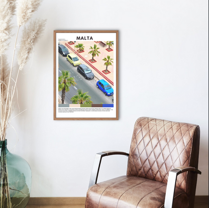 Malta Travel Poster | Mediterranean Island Wall Art Print & Home Decor - Volyart