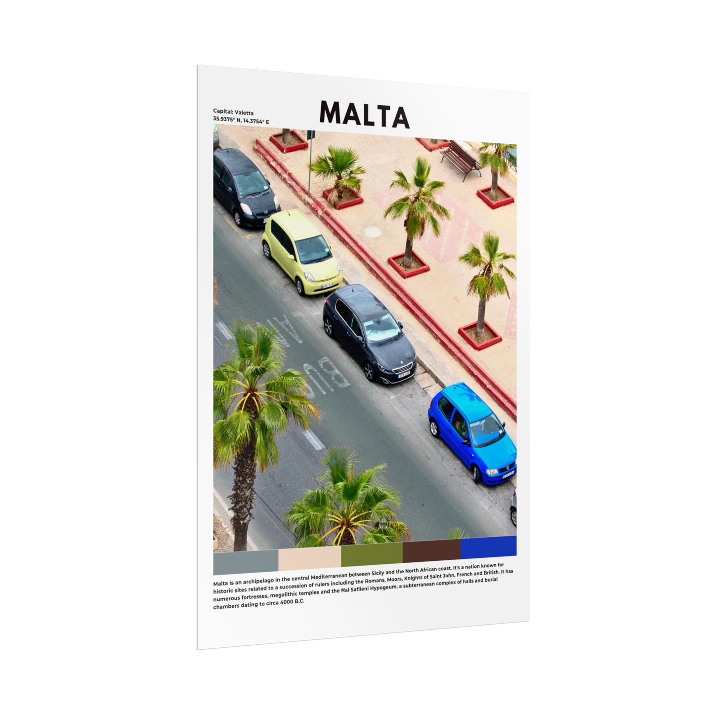 Malta Travel Poster | Mediterranean Island Wall Art Print & Home Decor - Volyart